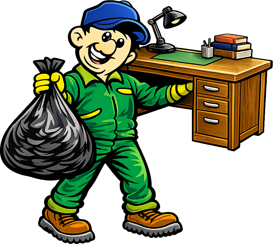 commercial garbage pickup man