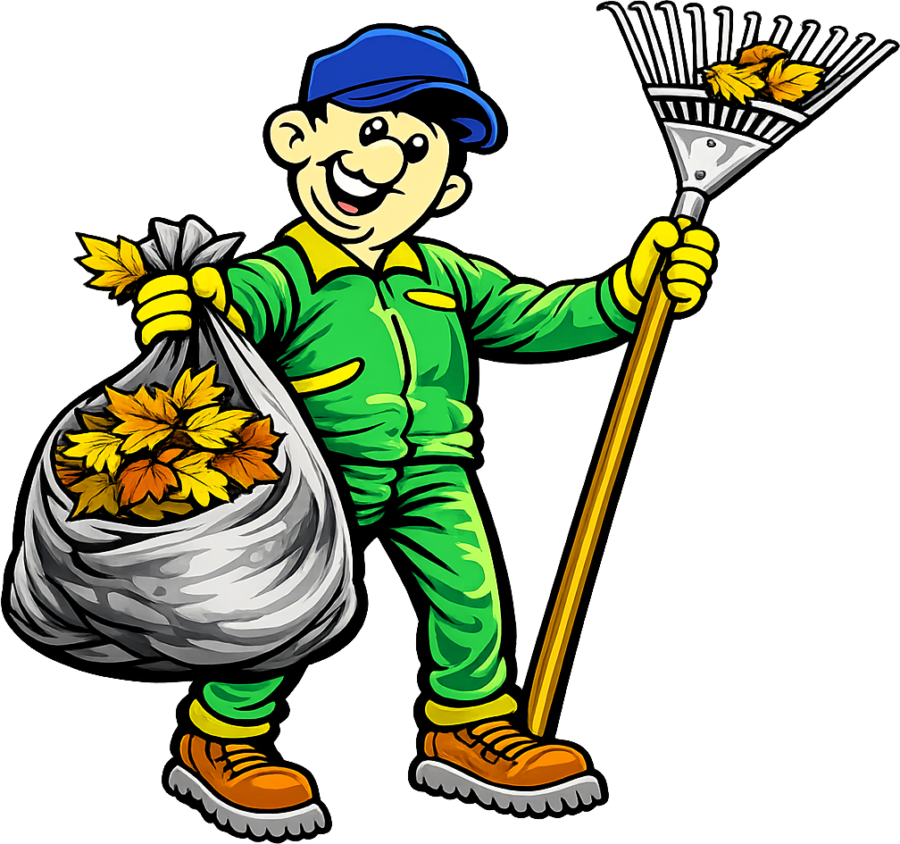 yard clean up services man